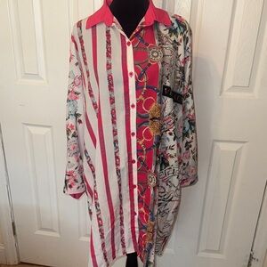 Multicolor Long Sleeve Dress